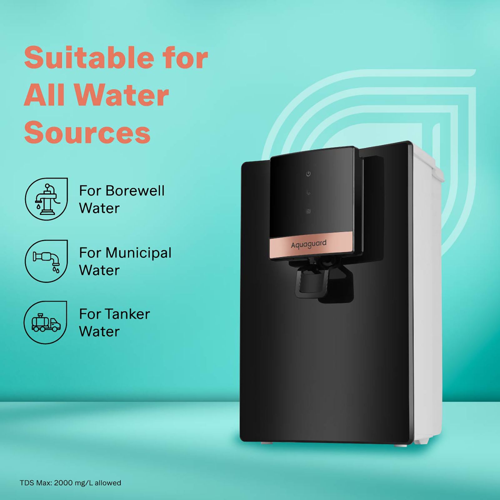 Aquaguard Enrich Neo 6L UF + UV 2X Water Purifier with Mega Sediment Filter (Black)_10