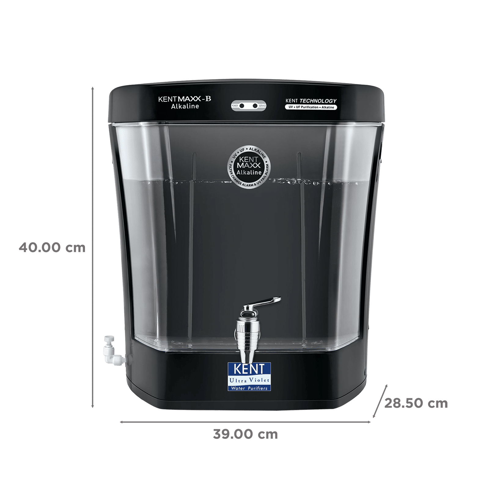 KENT Maxx Alkaline-B 7L UV + UF + Alkaline Water Purifier with Computer Controlled Operations (Black) KENT Maxx Alkaline-B 7L UV + UF + Alkaline Water Purifier with Computer Controlled Operations (Black)_2