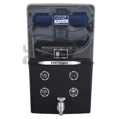 KENT Elegant 8L RO + UV + UF + TDS Water Purifier with Mineral RO Technology (Black)