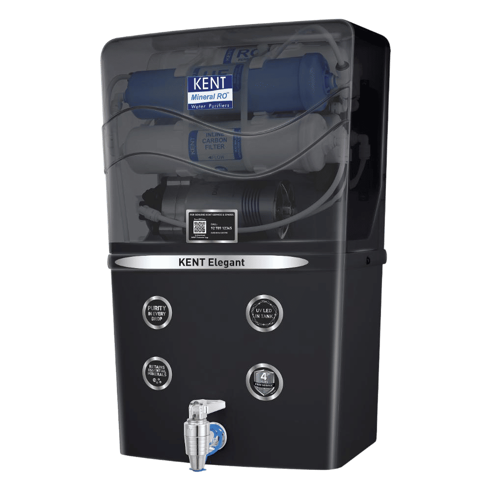 KENT Elegant 8L RO + UV + UF + TDS Water Purifier with Mineral RO Technology (Black)_4