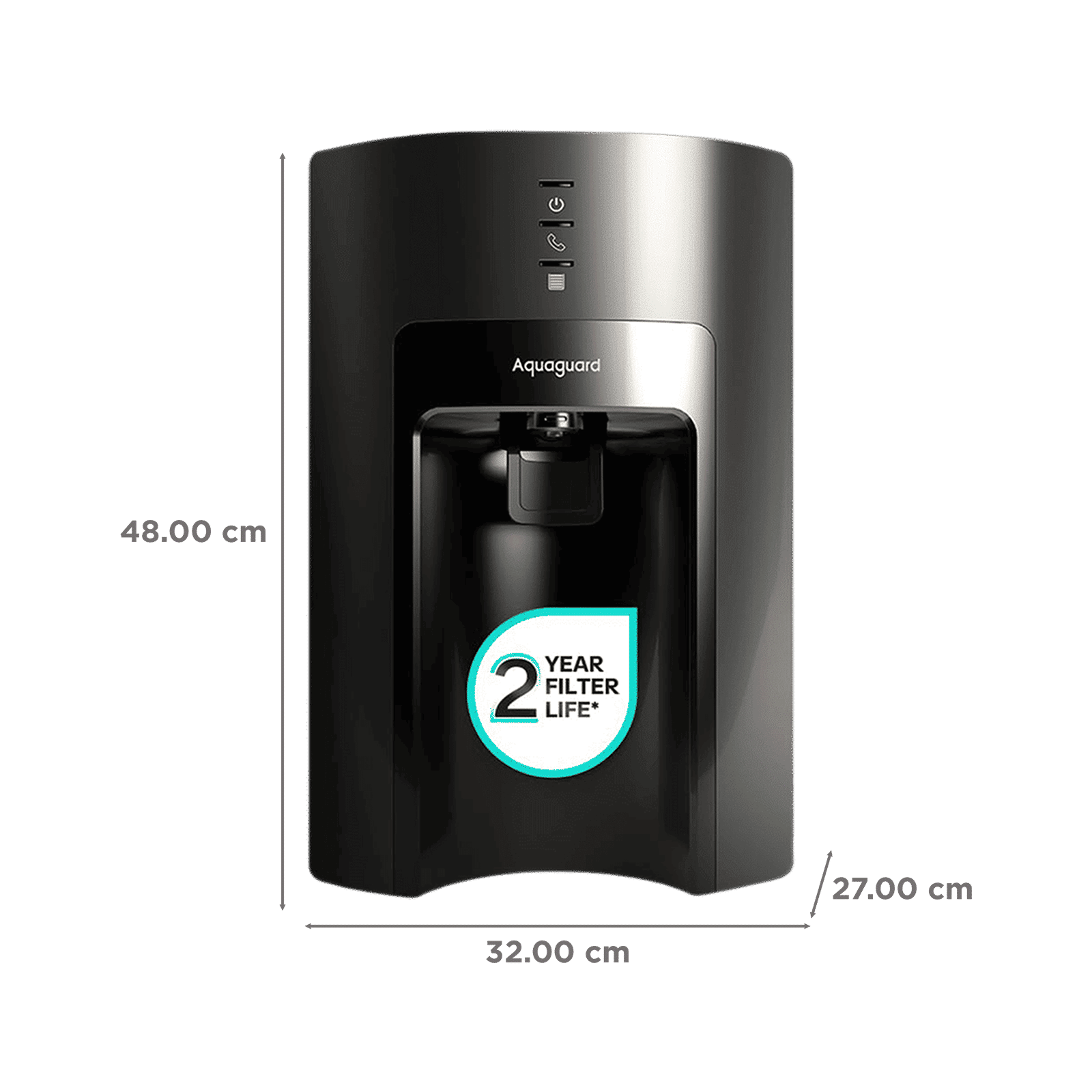 Aquaguard Sure Delight 6L RO + UV Water Purifier with Water Saving Technology (Black)_2
