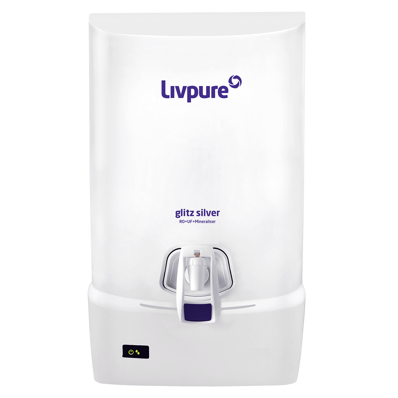 Livpure Glitz Silver 7L RO + UF + Mineraliser Water Purifier with LED Display (White) Livpure Glitz Silver 7L RO + UF + Mineraliser Water Purifier with LED Display (White)_1