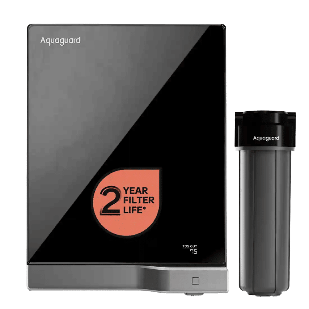Aquaguard Aspire Slimtech 4L UV + UF Water Purifier with NanoPore 2X Filters (Black)_1