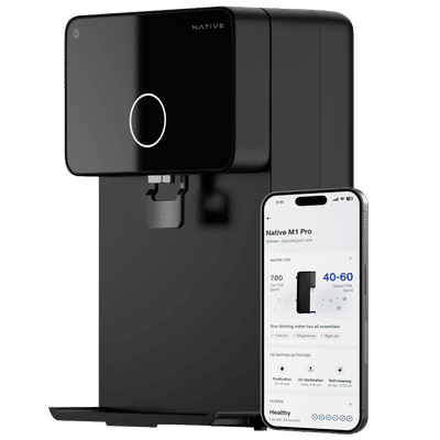Native by UC M1 Pro 7L RO + UV + Copper + Minerals + Alkaline Water Purifier with Smart Rinse Technology (Black)