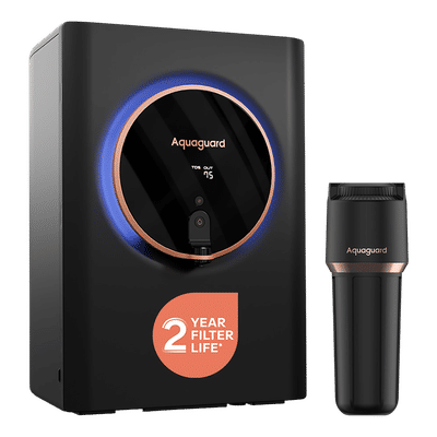 Aquaguard Aspire Halo 5L UV + HMR Water Purifier with NanoPore Long-Life Filter Technology (Black)