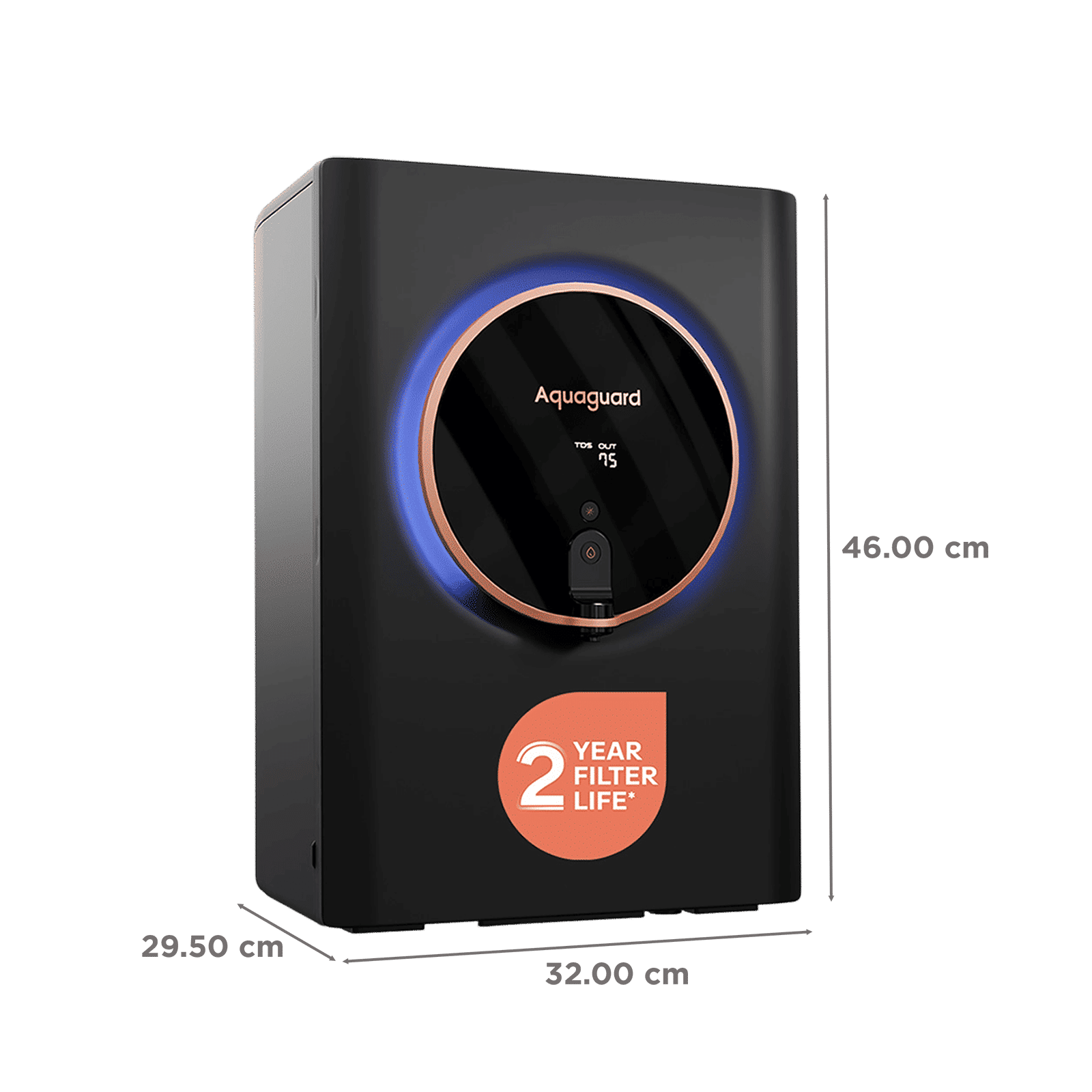 Aquaguard Aspire Halo 5L UV + HMR Water Purifier with NanoPore Long-Life Filter Technology (Black)_2