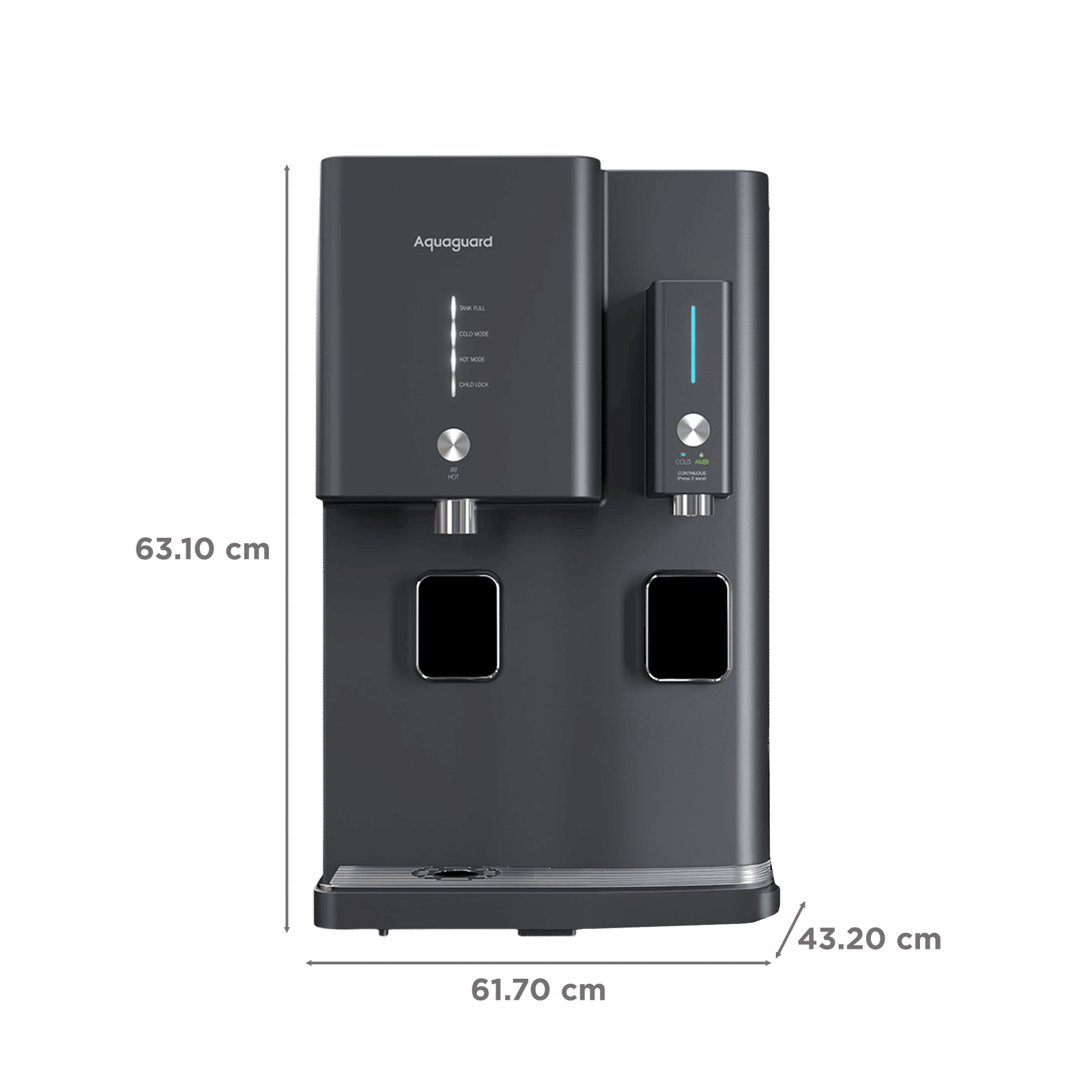 Aquaguard Aspire Arctic 8L RO Hot & Cold Water Purifier with Insta Chill Technology (Black)_2