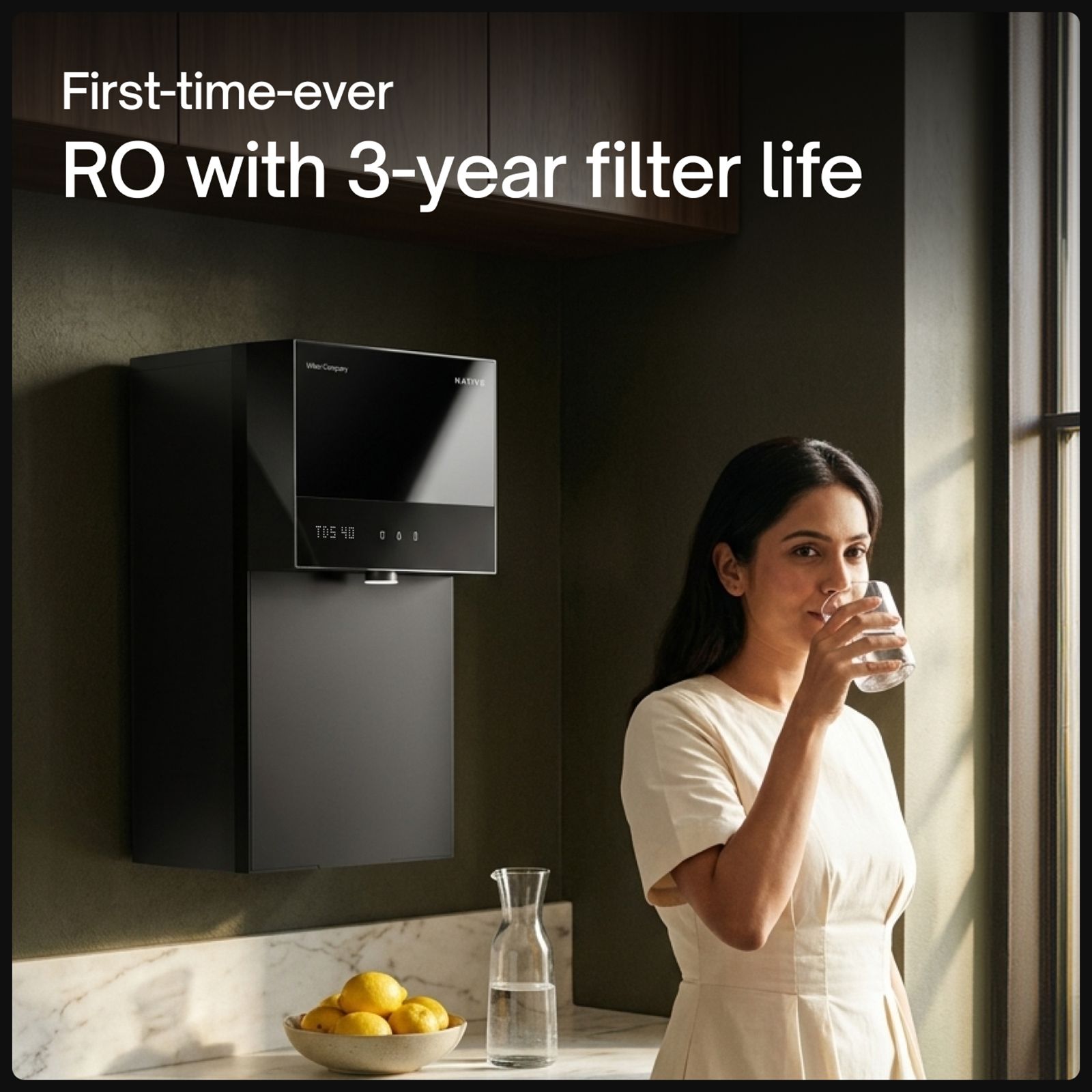 Native by UC M3 Pro 6L RO + UV + Alkaline + Mineraliser + Copper Water Purifier with Smart Rinse Technology (Black) Native by UC M3 Pro 6L RO + UV + Alkaline + Mineraliser + Copper Water Purifier with Smart Rinse Technology (Black)_6
