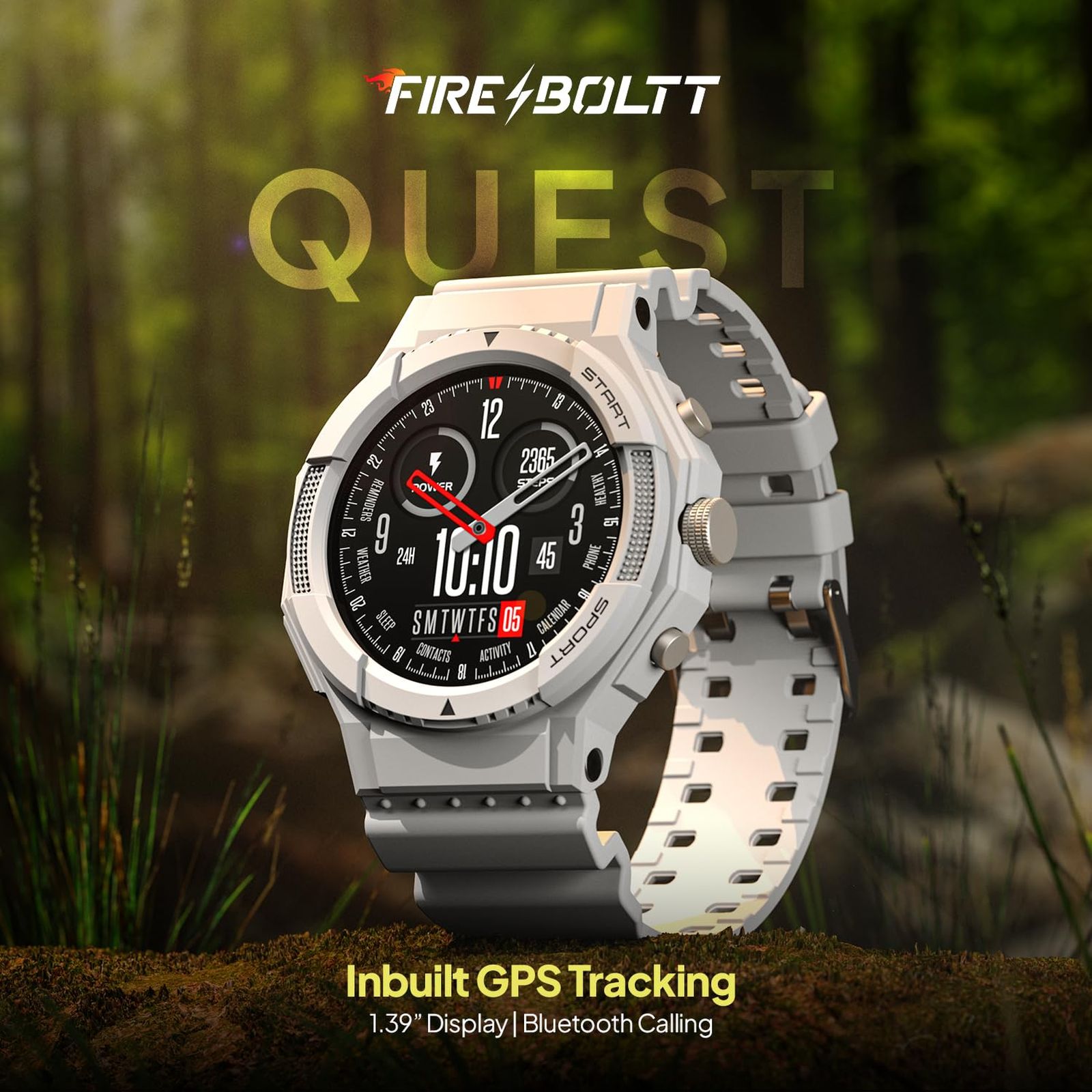 FIRE-BOLTT Quest Smartwatch with Bluetooth Calling (35.3mm HD Display, IP67 Water Resistant, Snowfall White Strap) FIRE-BOLTT Quest Smartwatch with Bluetooth Calling (35.3mm HD Display, IP67 Water Resistant, Snowfall White Strap)_2