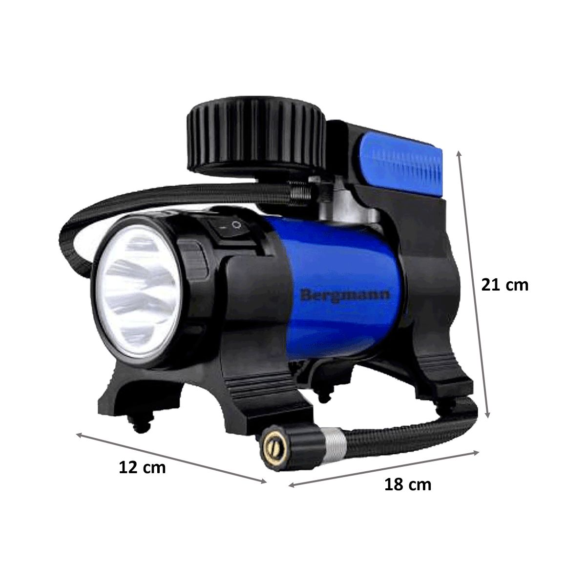 BERGMANN Typhoon Car Tyre Inflator (BCT-150, Blue)_2