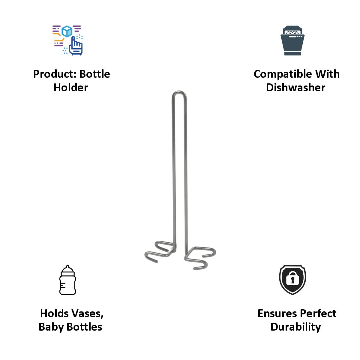 BOSCH Vase/Bottle Holder for Dishwasher (10001630, Silver)_4