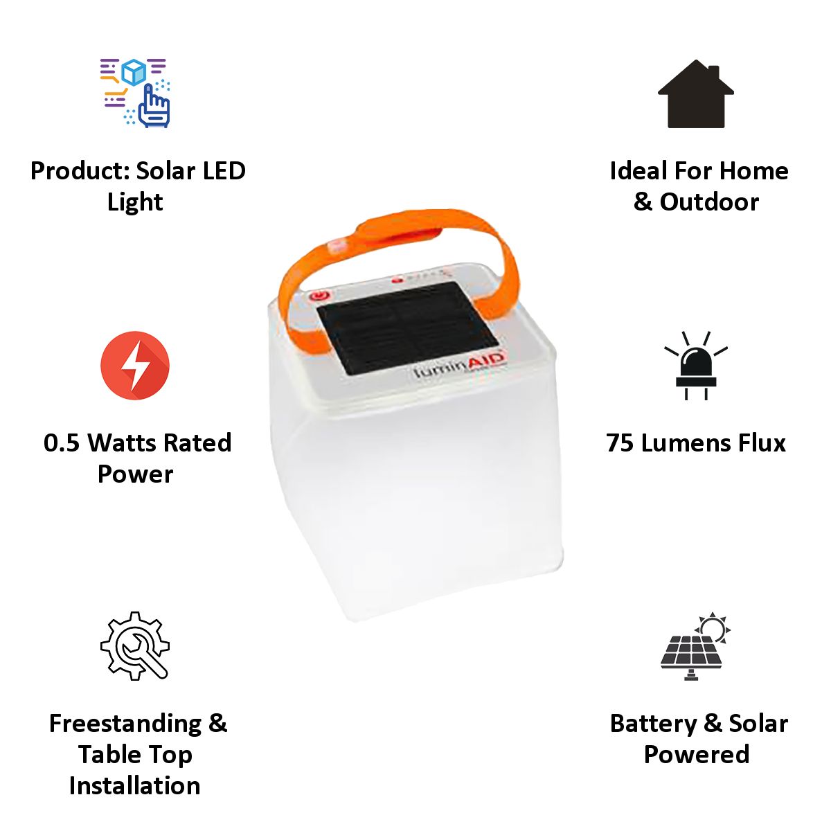 Agni Solar Inflatable Light 2 Solar LED Light (Water Proof, AG-LAN-U, White)_3