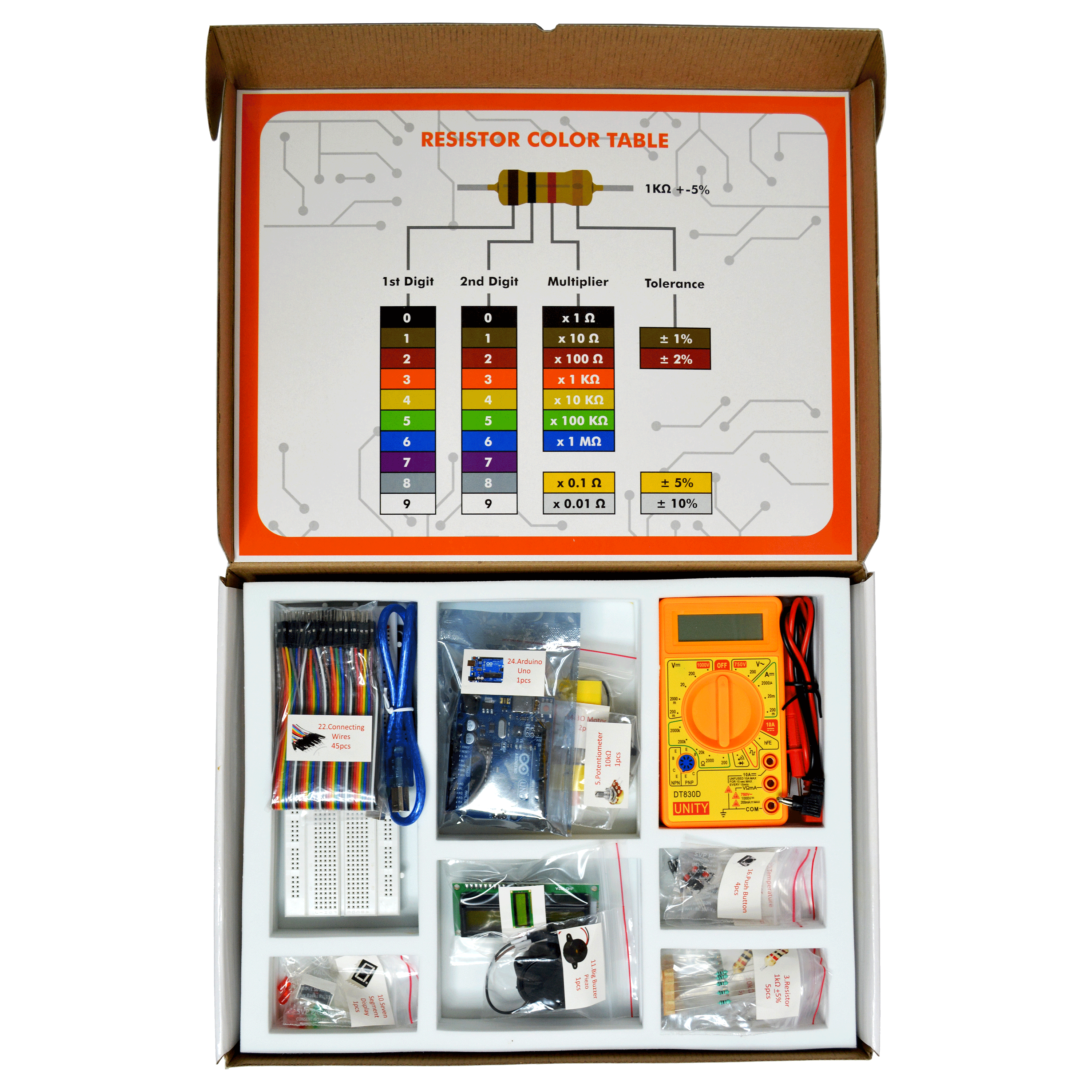 OMOTEC Arduino Learning Kit for 9+ (Real time Learning, 2, Orange)_3