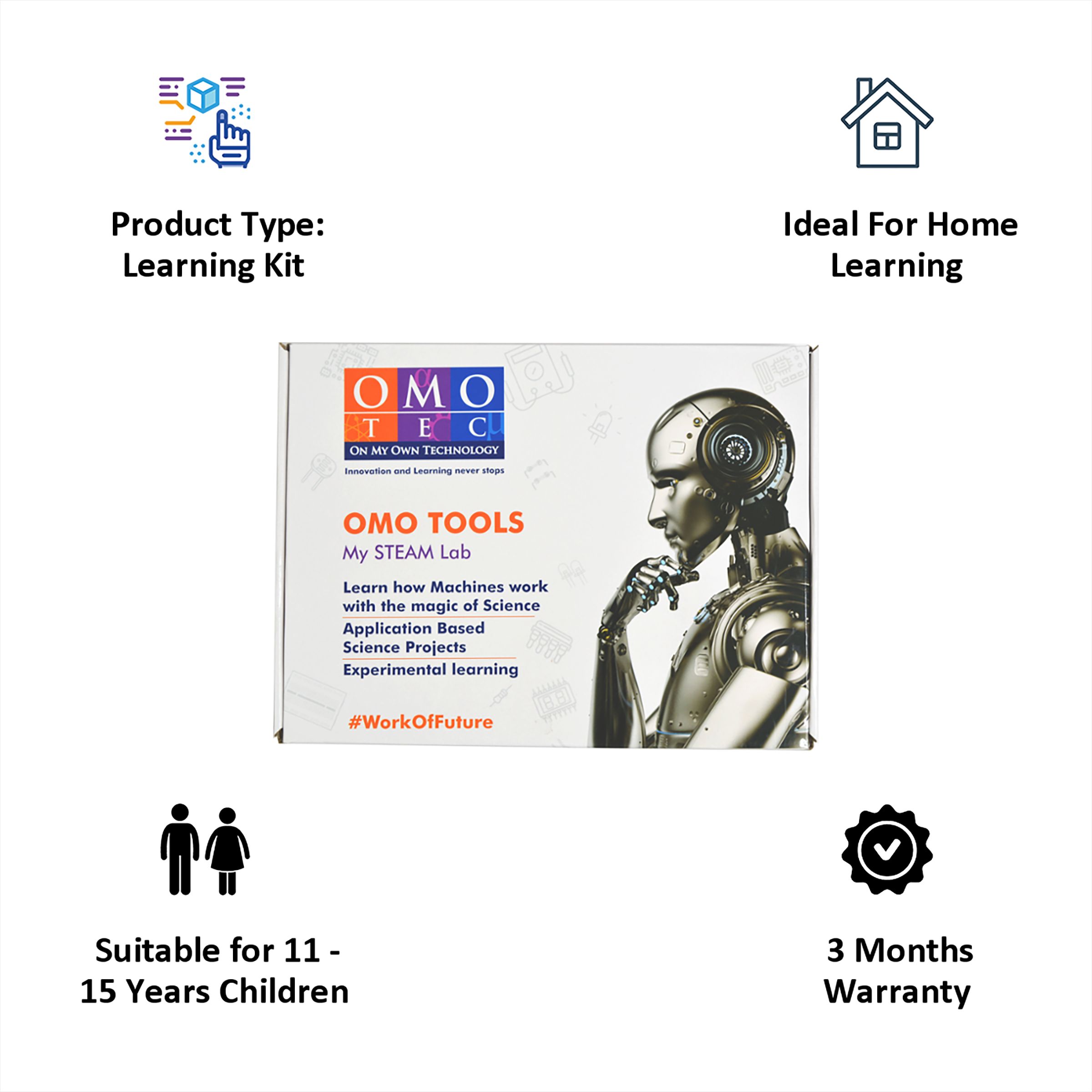 OMOTEC Arduino Learning Kit for 9+ (Real time Learning, 2, Orange)_2