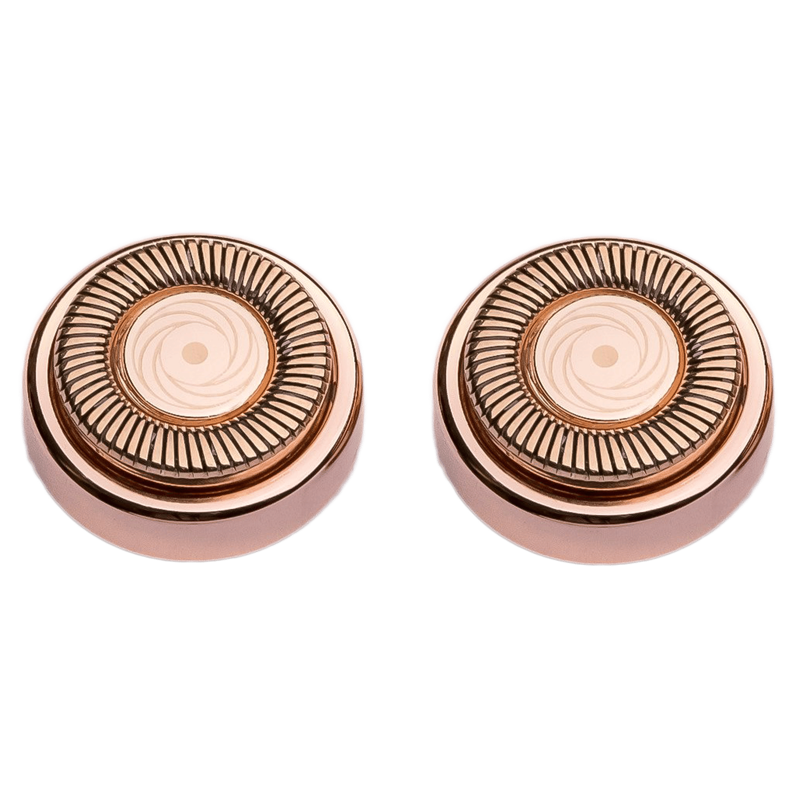 FINISHING TOUCH FLAWLESS Replacement Heads for Facial Hair Remover (Pack of 2, Carbon Steel Metal Blades, Gold)_1