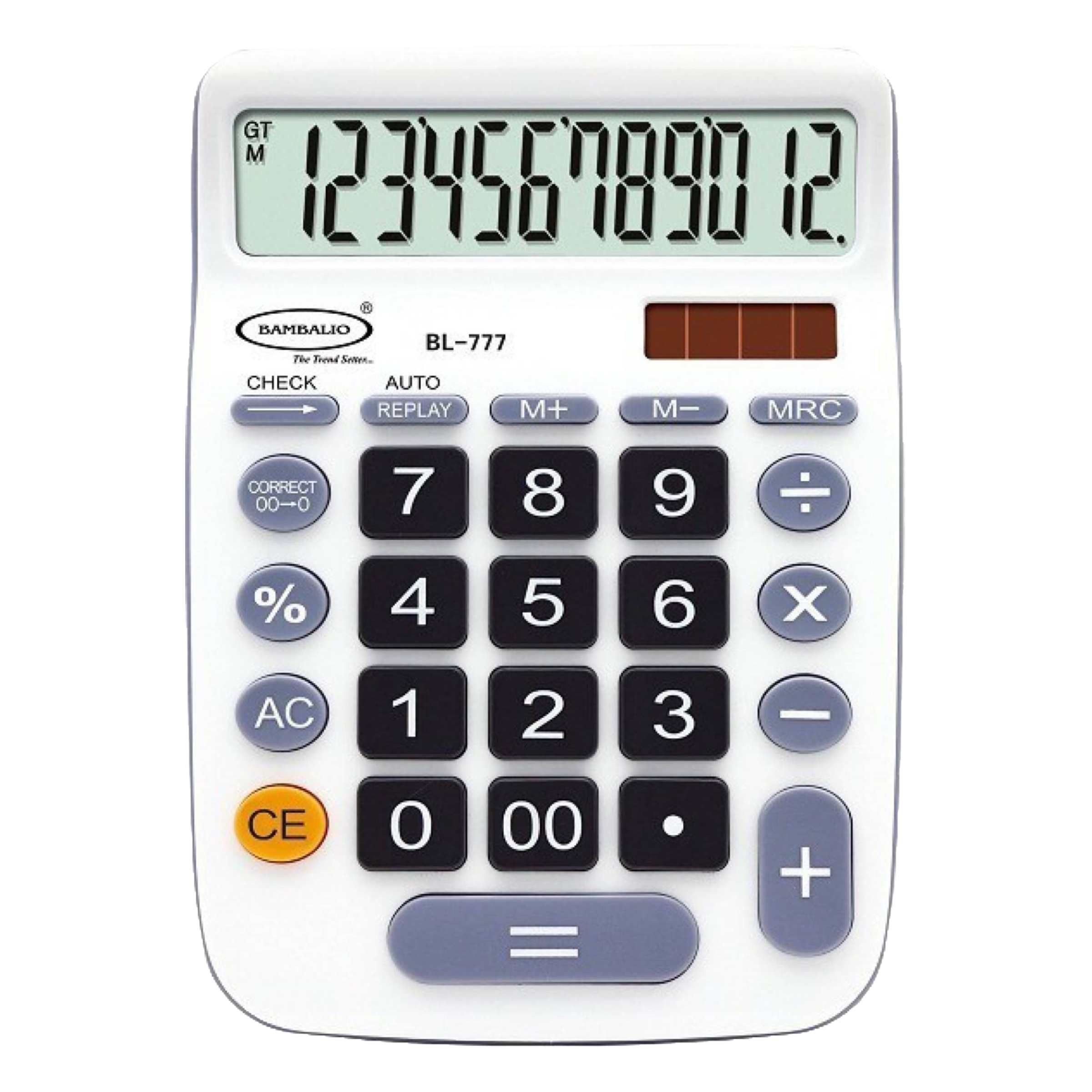BAMBALIO Basic Calculator (12 Digits-Large Display, BL-777, White)_1