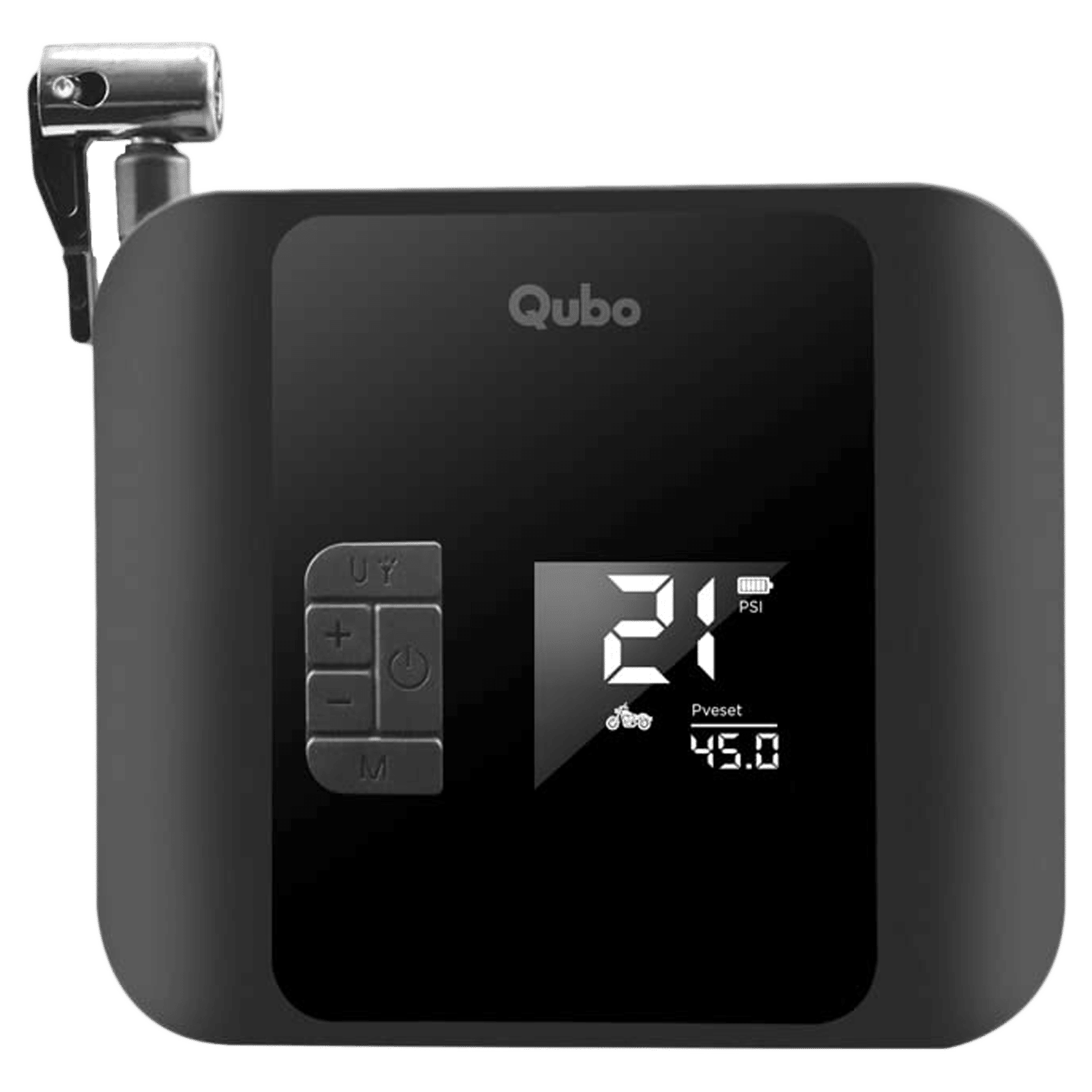 Qubo Smart Pro 150 psi Tyre Inflator for Cars & Bikes (5 Air Fill Mode, HIA02BL001, Black)_1