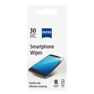 ZEISS Moist Wipes for Smartphones (30 Count, ZSW30, White)