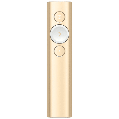 logitech Spotlight Bluetooth and USB Laser Pointer (Advanced Pointing, 910004864, Gold)