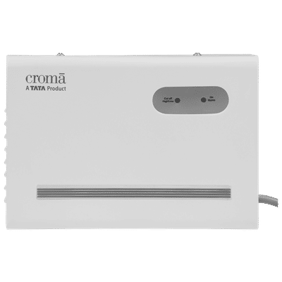 Croma 9 Amps Voltage Stabilizer For 1.5T Air Conditioner (170 - 270 V, Microprocessor Based System, White)
