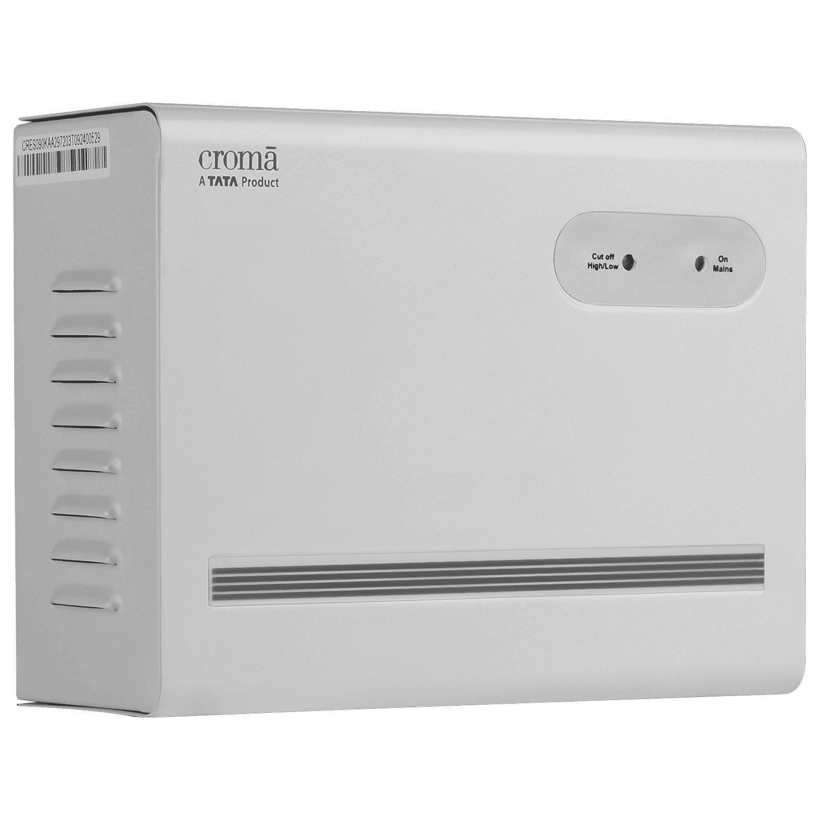 Croma 1.2 Amps Voltage Stabilizer For Upto 70 Inch LED Television Plus Setup Box (90 - 290 V, Twin Socket Output, CRES090KAA297203, White) Croma 1.2 Amps Voltage Stabilizer For Upto 70 Inch LED Television Plus Setup Box (90 - 290 V, Twin Socket Output, CRES090KAA297203, White)_2