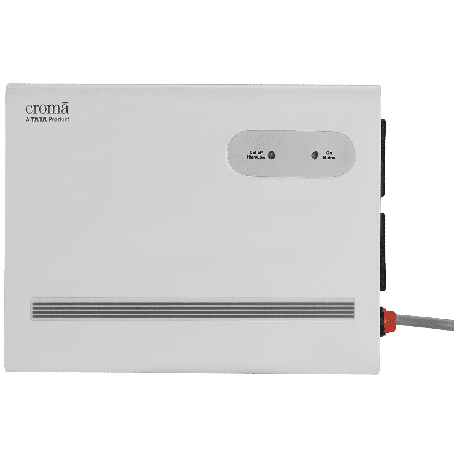 Croma 1.2 Amps Voltage Stabilizer For Upto 70 Inch LED Television Plus Setup Box (90 - 290 V, Twin Socket Output, CRES090KAA297203, White) Croma 1.2 Amps Voltage Stabilizer For Upto 70 Inch LED Television Plus Setup Box (90 - 290 V, Twin Socket Output, CRES090KAA297203, White)_1