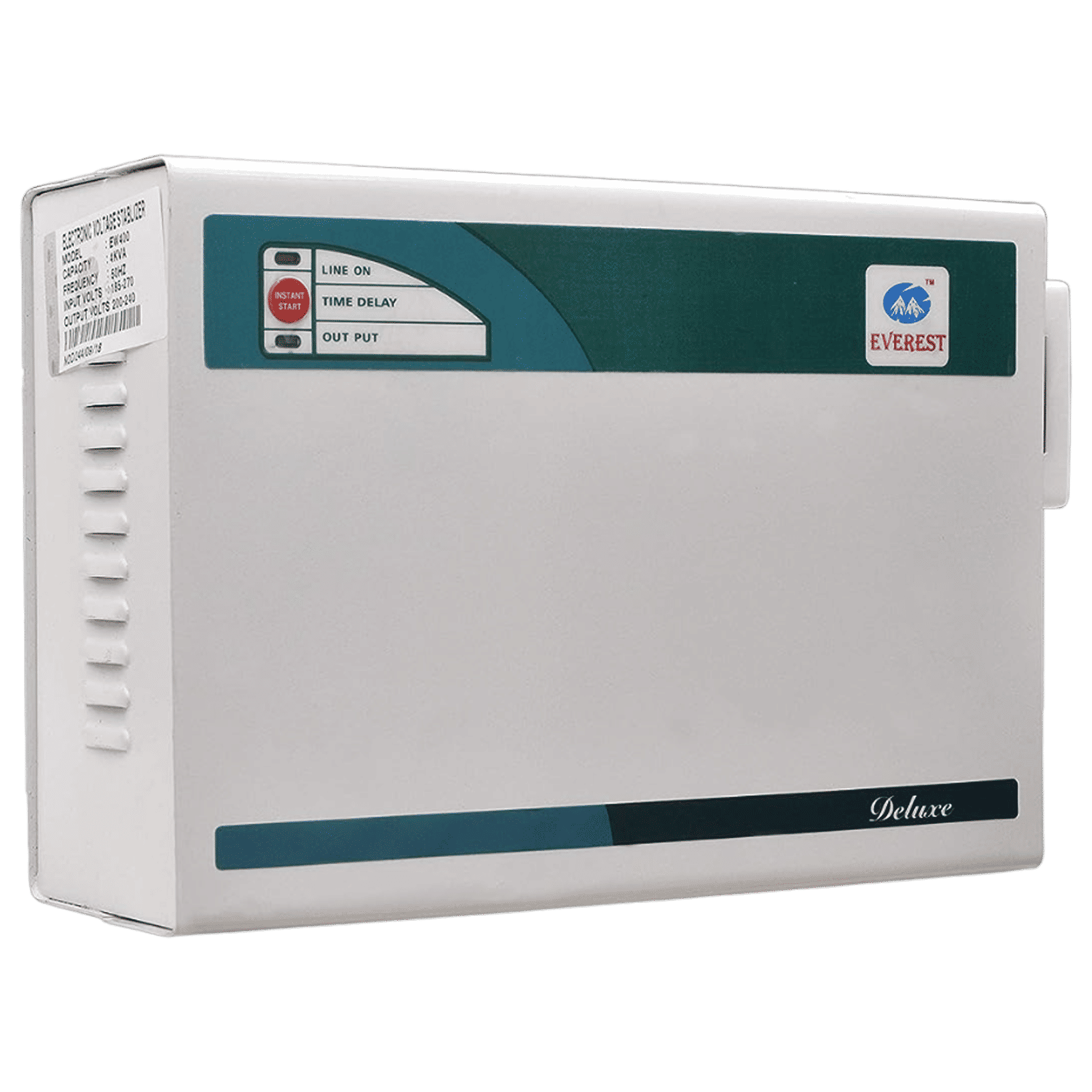 Everest EW 4 KVA DELUXE 10 Amps Voltage Stabilizer For Up to 1.5 Ton AC (170 - 270 V, Thermal Overload Protection, White) Everest EW 4 KVA DELUXE 10 Amps Voltage Stabilizer For Up to 1.5 Ton AC (170 - 270 V, Thermal Overload Protection, White)_2