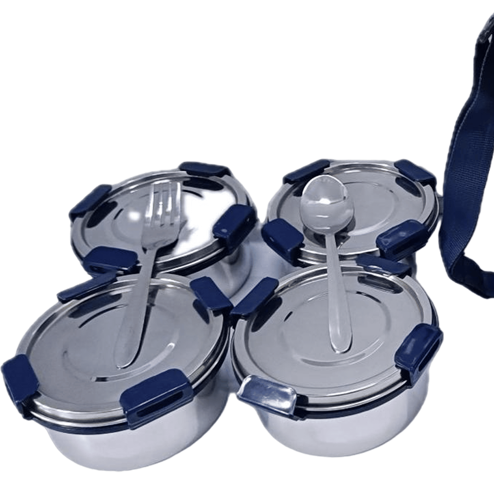 COOKAID Quad Meal 4 Lunch Box (Silver)_4