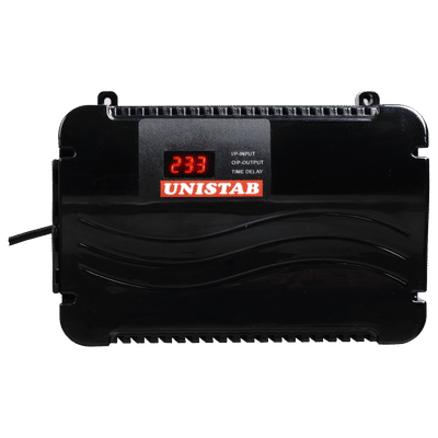 UNISTAB US50D Voltage Stabilizer For Up to 124.46cm (49") TV + 1 DTH (130 - 270 V, Microprocessor Controller Chip, Black)