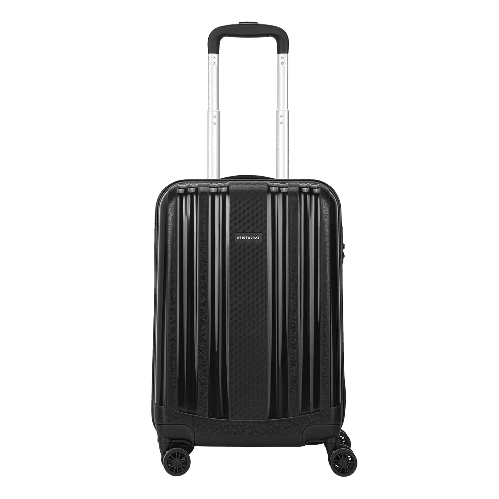 ARISTOCRAT Fronx Polypropylene Trolley Bag (8 Wheels, FRONXS55JBK, Black) ARISTOCRAT Fronx Polypropylene Trolley Bag (8 Wheels, FRONXS55JBK, Black)_1