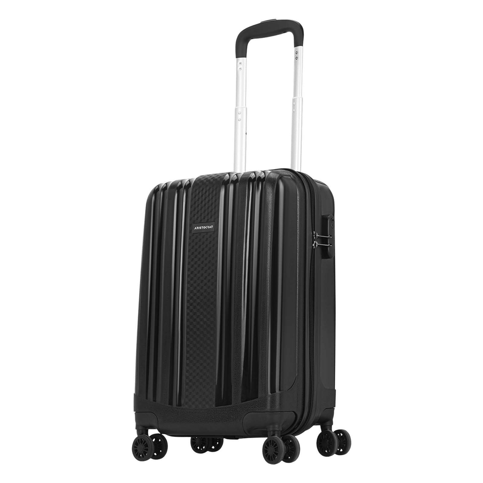 ARISTOCRAT Fronx Polypropylene Trolley Bag (8 Wheels, FRONXS55JBK, Black) ARISTOCRAT Fronx Polypropylene Trolley Bag (8 Wheels, FRONXS55JBK, Black)_3