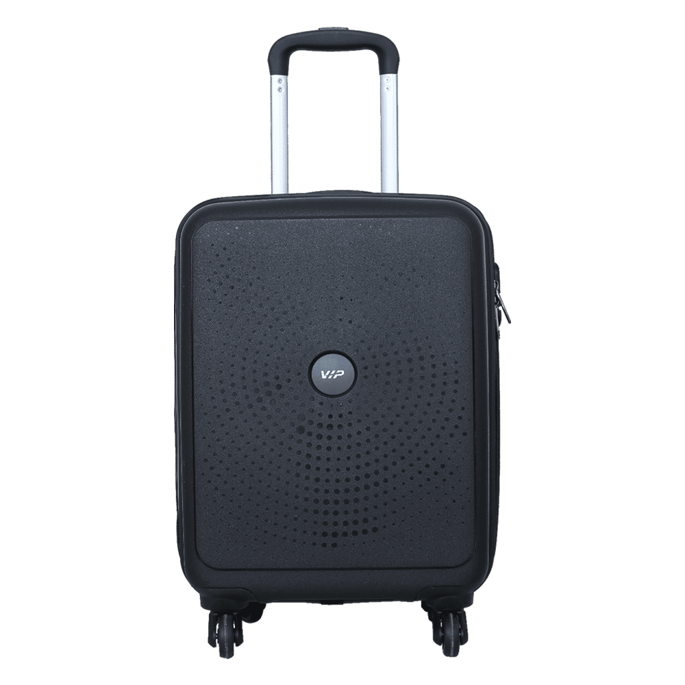 VIP Fiesta Strolly55 360JBK Polypropylene Trolley Bag (4 Wheels, FIESIS55JBK, Black)_1