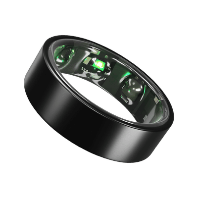 GABIT GSR01 Smart Ring 30+ Workout Modes & Holistic Health Tracking (Buy Sizing Kit First, Size 7, Titanium Build, Matte Black)