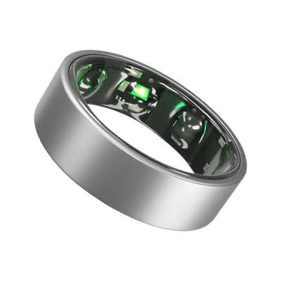 GABIT GSR01 Smart Ring 30+ Workout Modes & Holistic Health Tracking (Buy Sizing Kit First, Size 10, Titanium Build, Matte Silver)