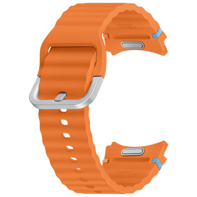 SAMSUNG ET-SNL30SOEGIN HNBR Sport Band for SAMSUNG Galaxy Watch7, Watch4, Watch4 Classic, Watch5, Watch 5 Pro, Watch6 & Watch6 Classic (S/M) (Breathable Design, Orange)