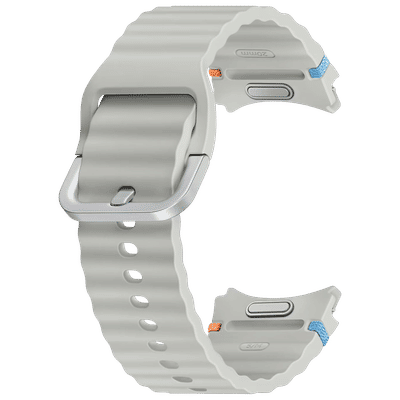 SAMSUNG ET-SNL30SSEGIN HNBR Sport Band for SAMSUNG Galaxy Watch7, Watch4, Watch4 Classic, Watch5, Watch 5 Pro, Watch6 & Watch6 Classic (S/M) (Breathable Design, Silver)