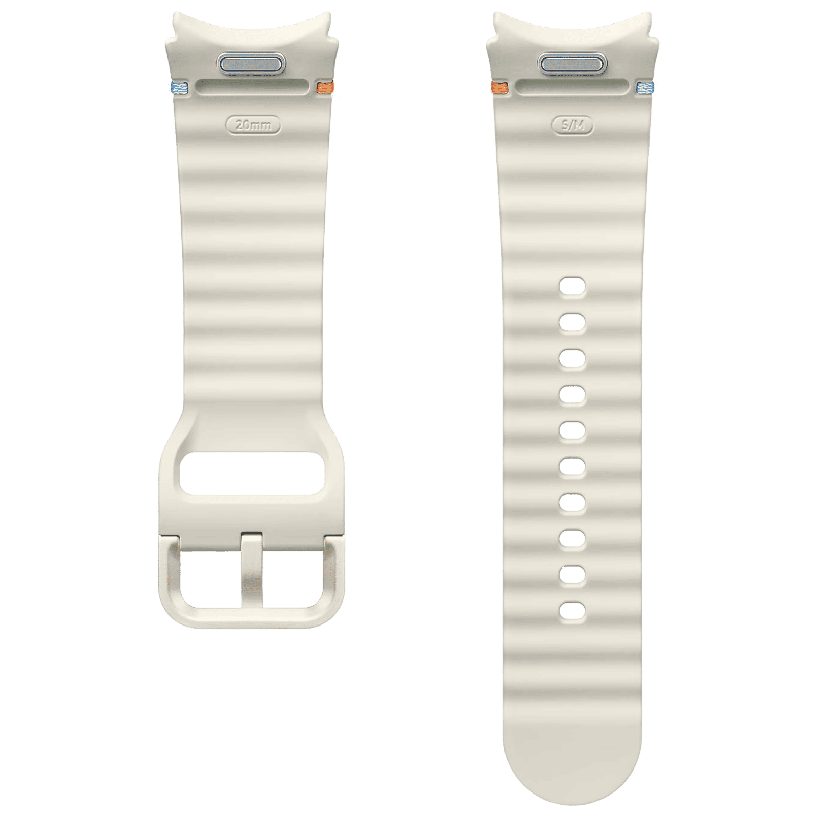 SAMSUNG ET-SNL30SWEGIN HNBR Sport Band for SAMSUNG Galaxy Watch7, Watch4, Watch4 Classic, Watch5, Watch 5 Pro, Watch6 & Watch6 Classic (S/M) (Breathable Design, Cream)_4