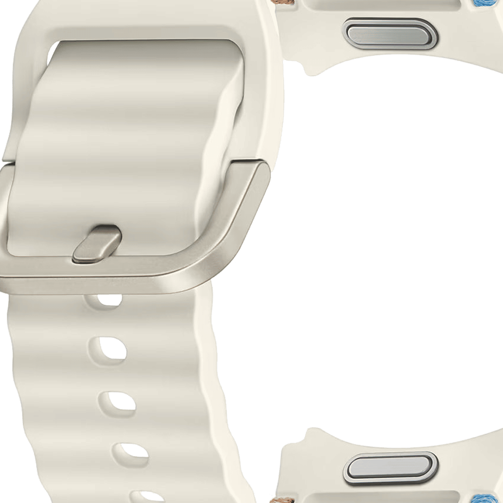 SAMSUNG ET-SNL30SWEGIN HNBR Sport Band for SAMSUNG Galaxy Watch7, Watch4, Watch4 Classic, Watch5, Watch 5 Pro, Watch6 & Watch6 Classic (S/M) (Breathable Design, Cream)_5