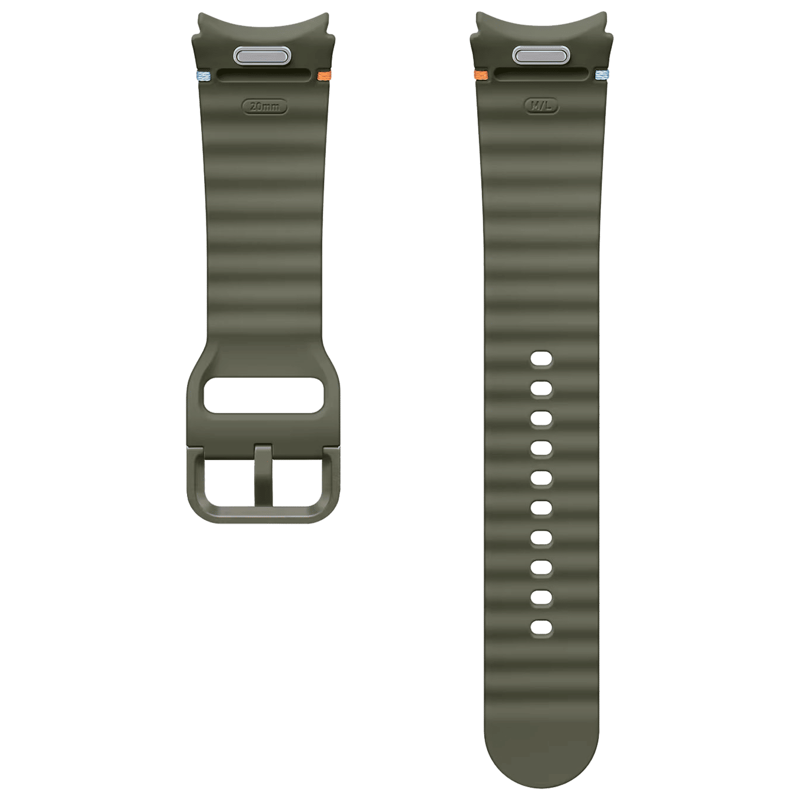 SAMSUNG ET-SNL31LKEGIN HNBR Sport Band for SAMSUNG Galaxy Watch7, Watch4, Watch4 Classic, Watch5, Watch 5 Pro, Watch6 & Watch6 Classic (M/L) (Breathable Design, Green)_4
