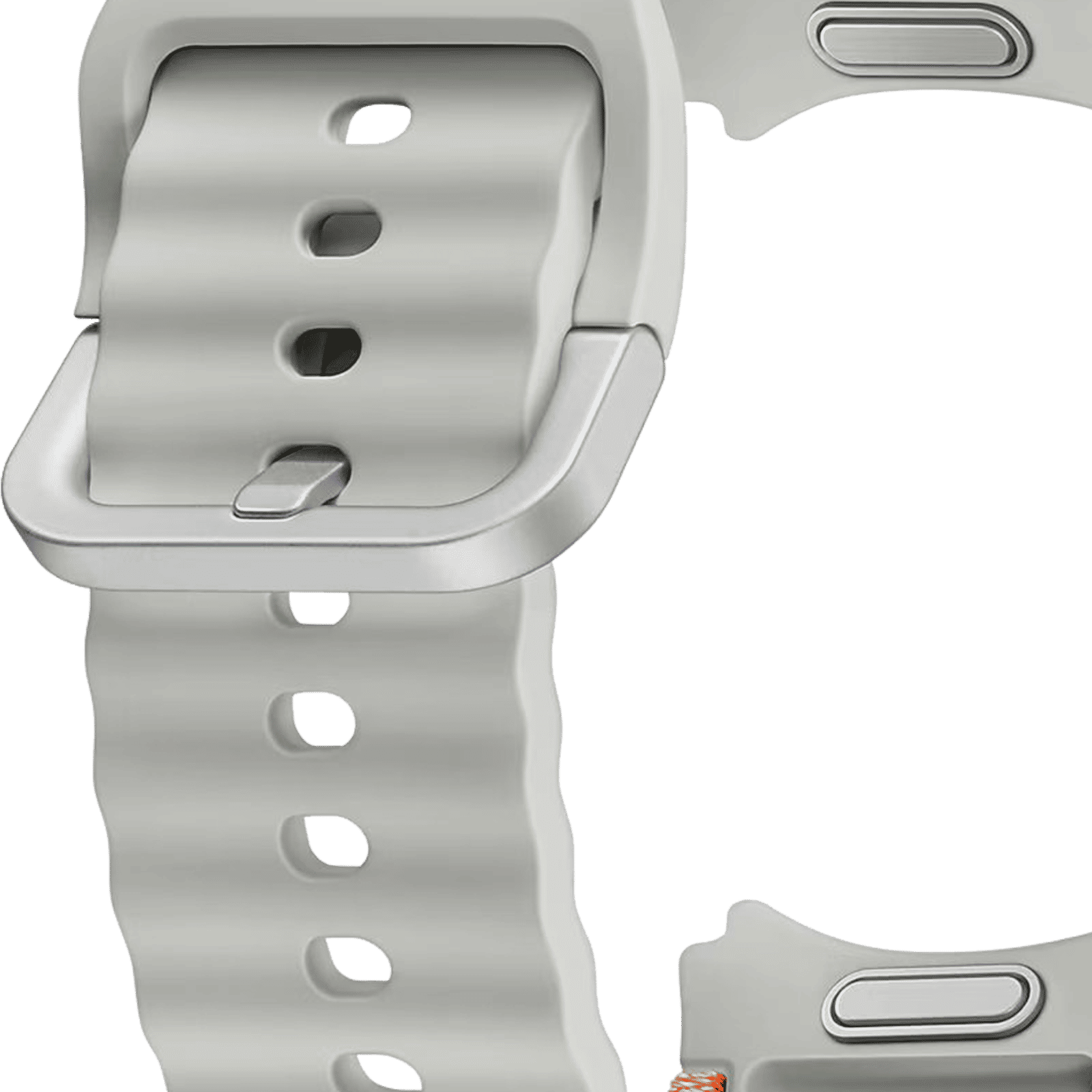 SAMSUNG ET-SNL31LSEGIN HNBR Sport Band for SAMSUNG Galaxy Watch7, Watch4, Watch4 Classic, Watch5, Watch 5 Pro, Watch6 & Watch6 Classic (M/L) (Breathable Design, Silver)_5