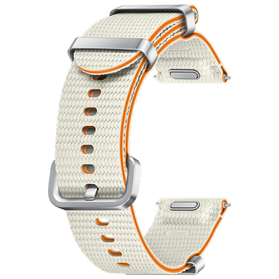 SAMSUNG ET-SOL30SWEGIN HNBR, SUS, Athleisure Band for SAMSUNG Galaxy Watch7, Watch4, Watch4 Classic, Watch5, Watch 5 Pro, Watch6 & Watch6 Classic (S/M) (Fashionable Band, Cream)