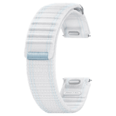 SAMSUNG ET-SVL31LWEGIN Nylon Fabric Band for SAMSUNG Galaxy Watch7, Watch4, Watch4 Classic, Watch5, Watch 5 Pro, Watch6 & Watch6 Classic (M/L) (Effortless Style, Blue White)