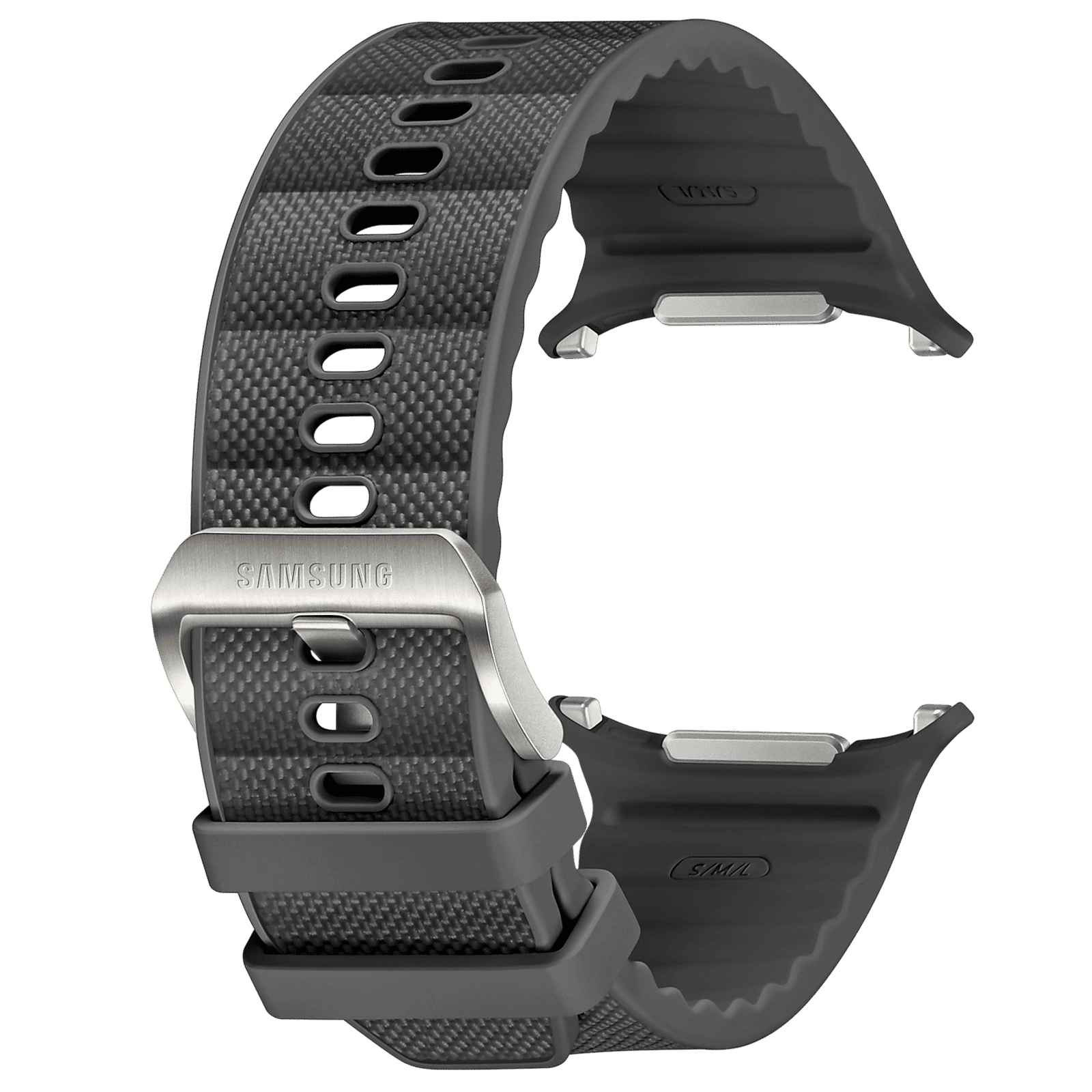 SAMSUNG ET-SBL70MBEGIN HNBR, Nylon, Titanium, SUS Peak Form Band for SAMSUNG Galaxy Watch Ultra (Lugless Design, Dark Gray) SAMSUNG ET-SBL70MBEGIN HNBR, Nylon, Titanium, SUS Peak Form Band for SAMSUNG Galaxy Watch Ultra (Lugless Design, Dark Gray)_1