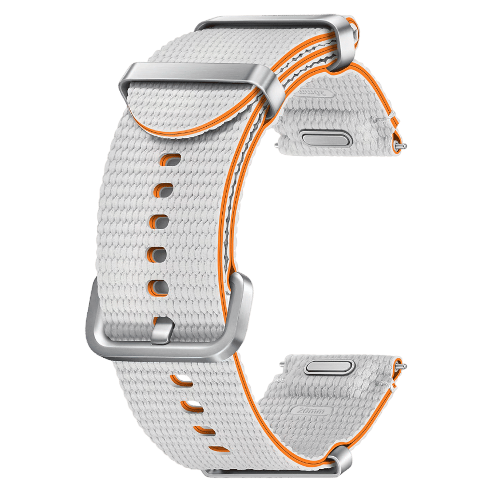 SAMSUNG ET-SOL31LSEGIN HNBR, SUS, Athleisure Band for SAMSUNG Galaxy Watch7, Watch4, Watch4 Classic, Watch5, Watch 5 Pro, Watch6 & Watch6 Classic (M/L) (Effortless Style, Silver)_1