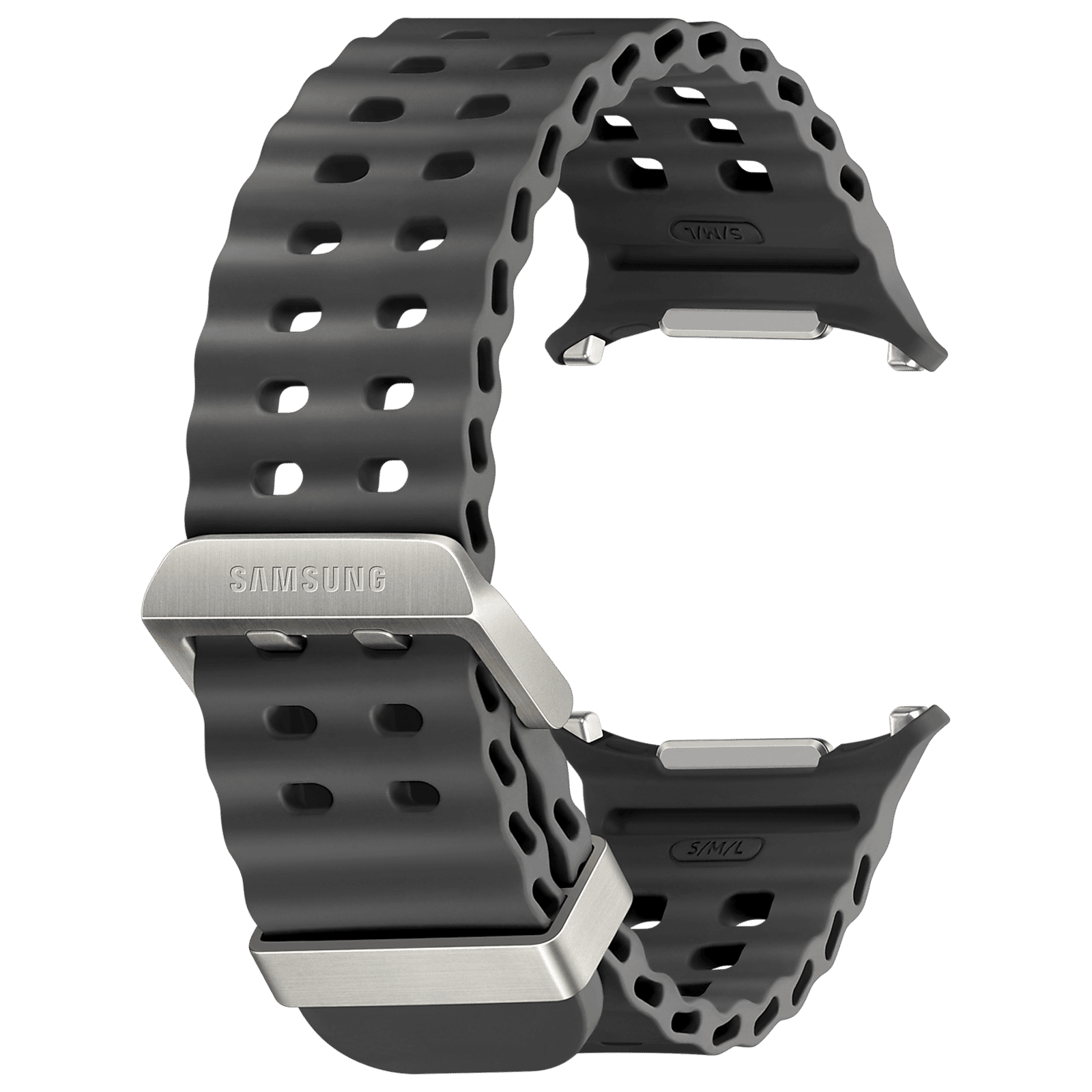 SAMSUNG ET-SNL70MBEGIN HNBR, Titanium Marine Band for SAMSUNG Galaxy Watch Ultra (Lugless Design, Dark Gray) SAMSUNG ET-SNL70MBEGIN HNBR, Titanium Marine Band for SAMSUNG Galaxy Watch Ultra (Lugless Design, Dark Gray)_1