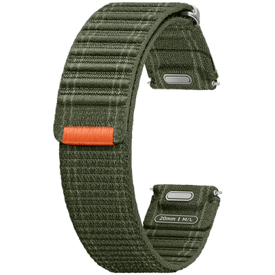 SAMSUNG ET-SVL31LKEGIN Nylon Fabric Band for SAMSUNG Galaxy Watch7, Watch4, Watch4 Classic, Watch5, Watch 5 Pro, Watch6 & Watch6 Classic (M/L) (Effortless Style, Green)