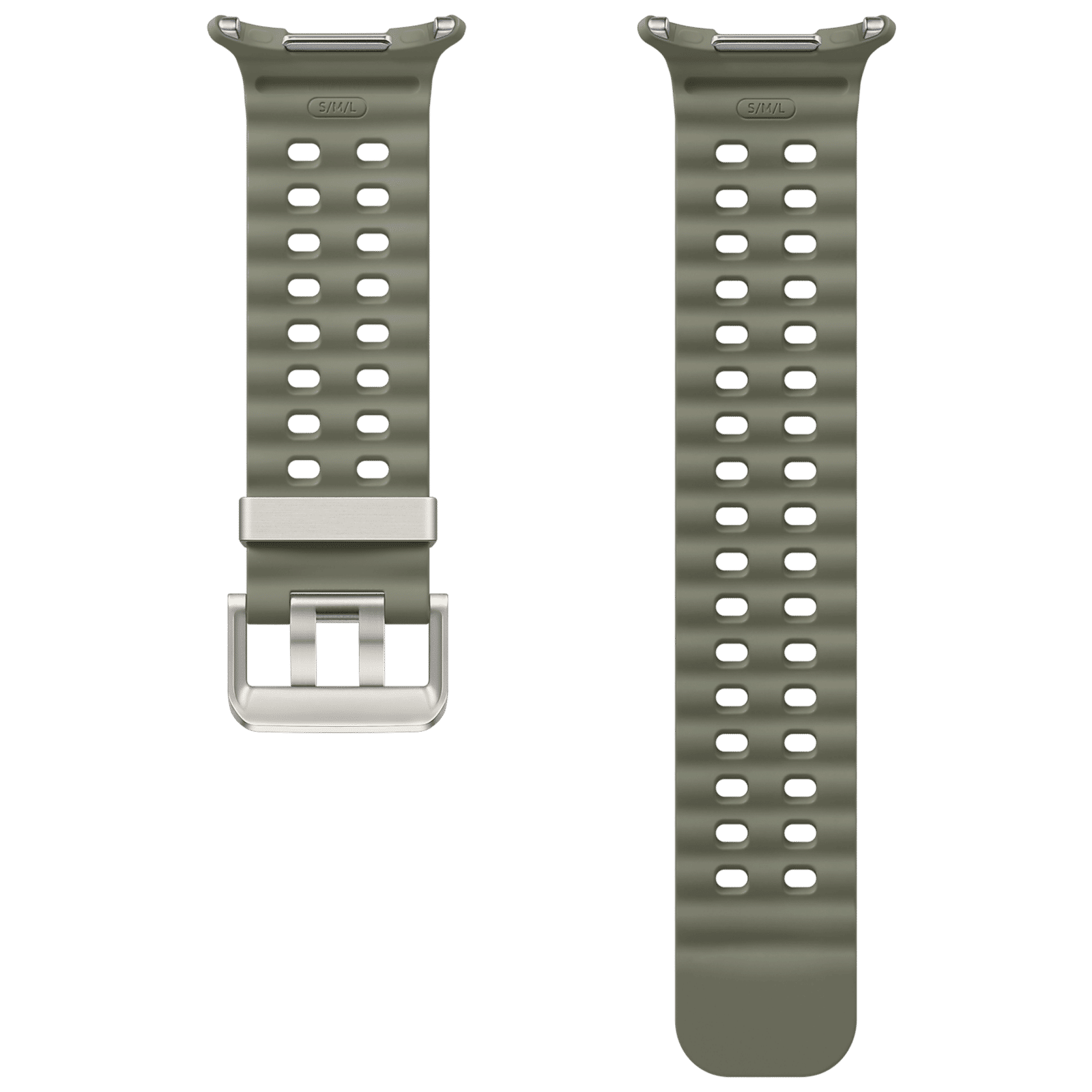 SAMSUNG ET-SNL70MKEGIN HNBR, Titanium Marine Band for SAMSUNG Galaxy Watch Ultra (Lugless Design, Green) SAMSUNG ET-SNL70MKEGIN HNBR, Titanium Marine Band for SAMSUNG Galaxy Watch Ultra (Lugless Design, Green)_4