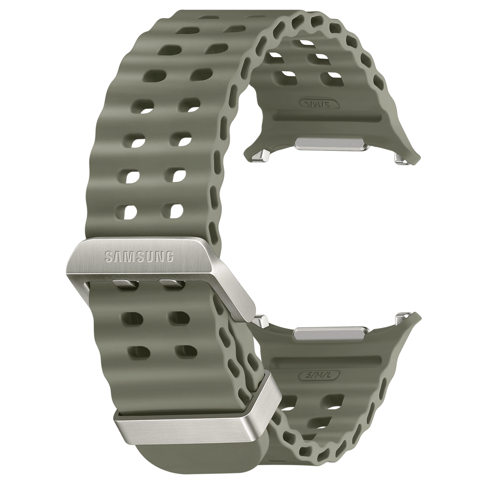 SAMSUNG ET-SNL70MKEGIN HNBR, Titanium Marine Band for SAMSUNG Galaxy Watch Ultra (Lugless Design, Green) SAMSUNG ET-SNL70MKEGIN HNBR, Titanium Marine Band for SAMSUNG Galaxy Watch Ultra (Lugless Design, Green)_1