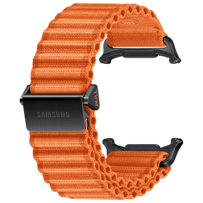 SAMSUNG ET-SVL70MOEGIN Nylon, Titanium, SUS Trail Band for SAMSUNG Galaxy Watch Ultra (Lugless Design, Orange)