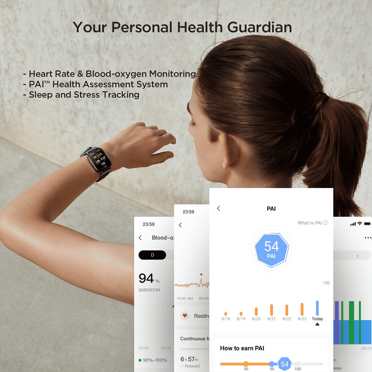 amazfit GTS 2 Smartwatch with Bluetooth Calling (41.91mm AMOLED Display, 5ATM Water Resistant, Midnight Black Strap)_8